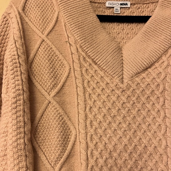 Fashion Nova Blush Pink Knit Sweater - Picture 4 of 9